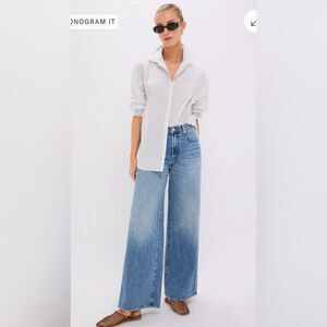 TUCKERNUCK Grey and White Stripe shirt Wexler Cotton Button Down Sz Small